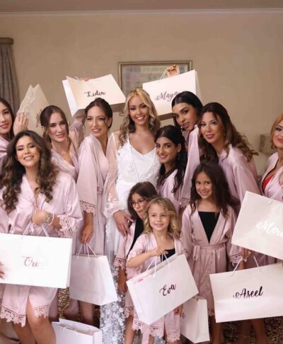 Personalised name gloss gift bag with custom name