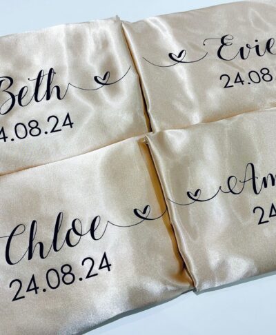 Personalised satin robe with custom name or initials