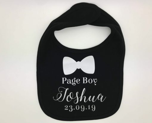 page boy personalised bib bow tie