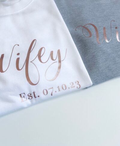 Personalised Wifey Sweatshirt Jumper for bride or newlywed wife