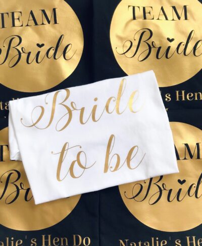 Personalised Team Bride Hen Party T-Shirt for bridal squad
