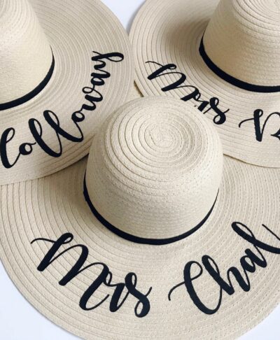 personalised mrs sun hat
