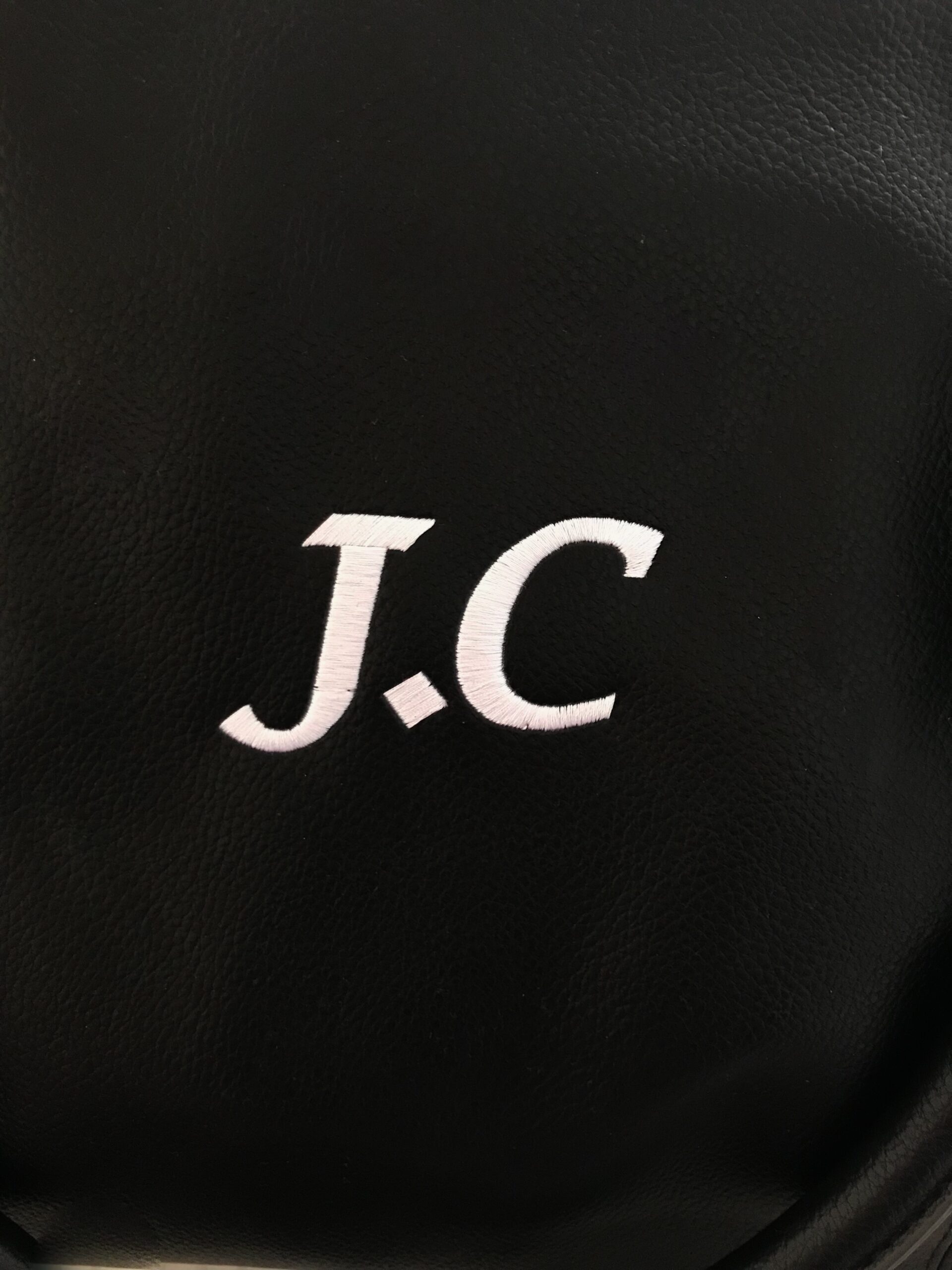 personalised leather look weekend bag with initials