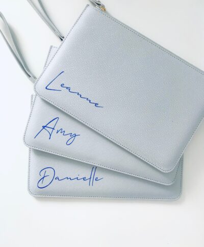 grey bridesmaid clutch bags