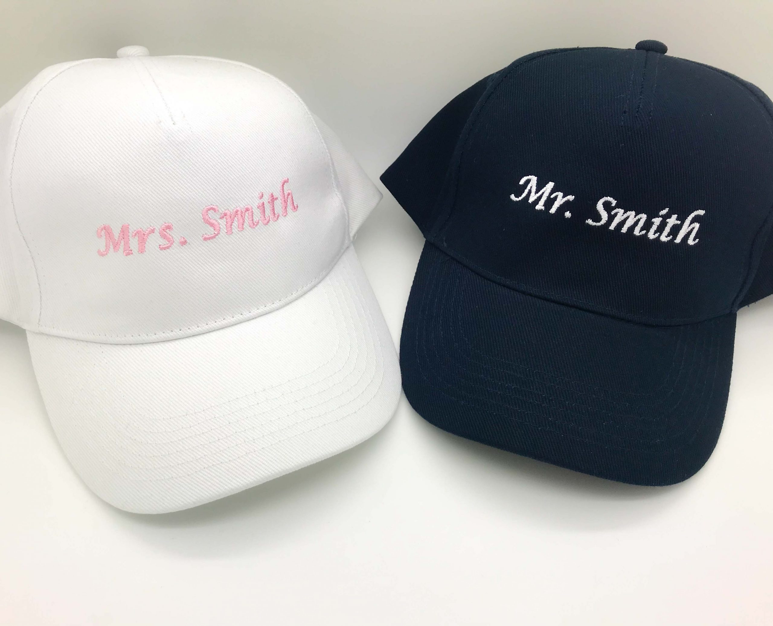 mr & mrs baseball caps