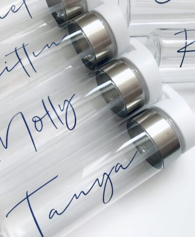 personalised flip straw water bottle