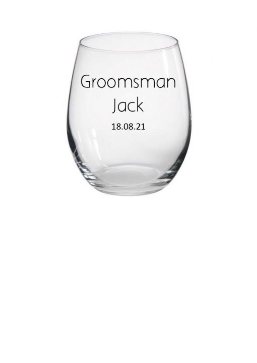 groomsman personalised glass