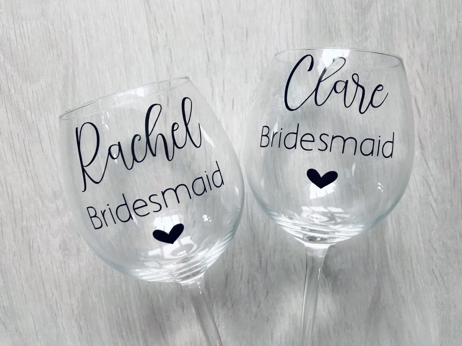 bridesmaid wine glass