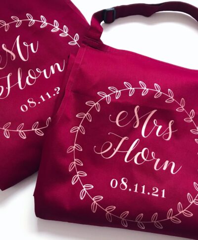 personalised wedding apron
