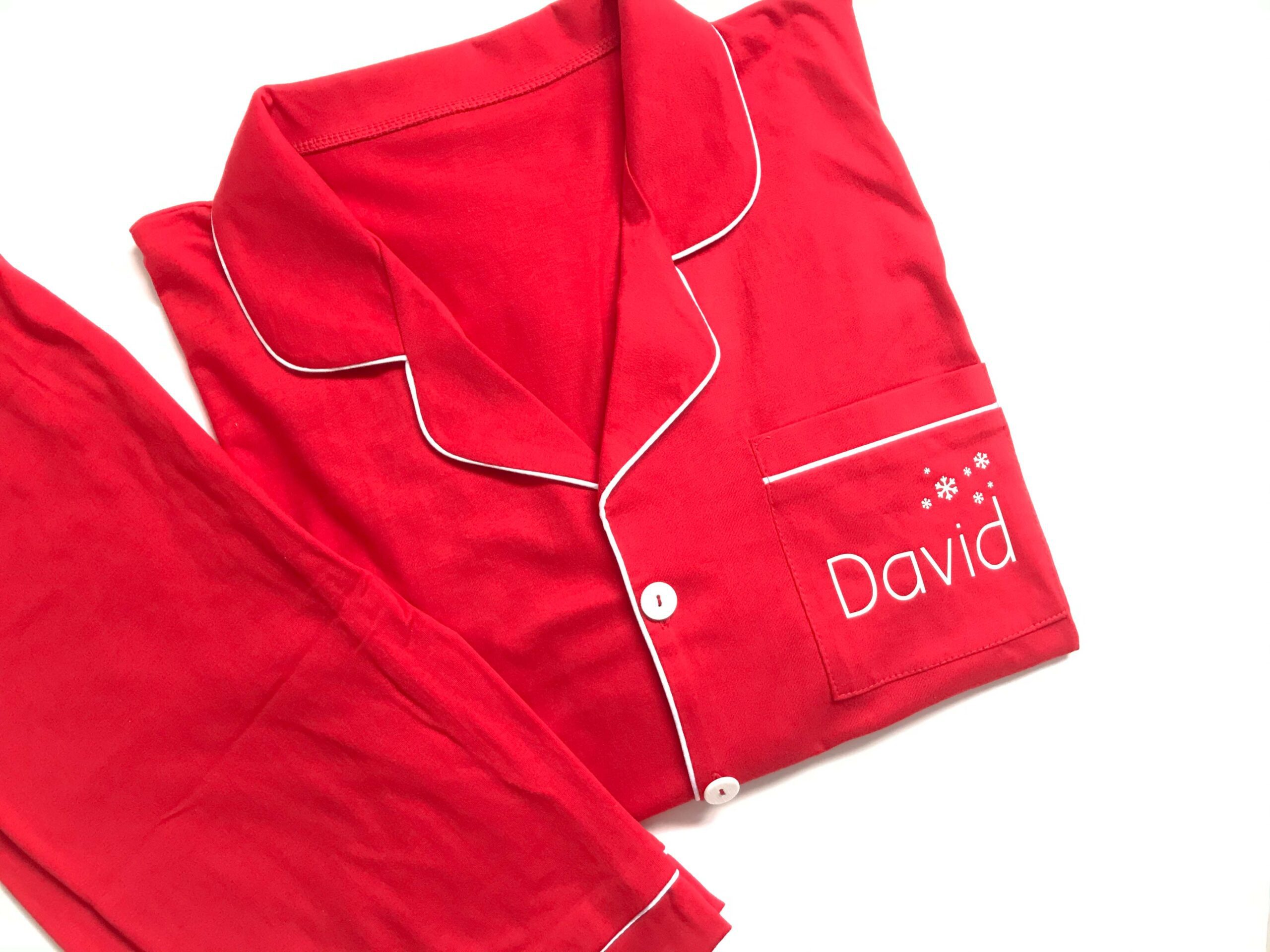 mens personalised christmas pyjamas