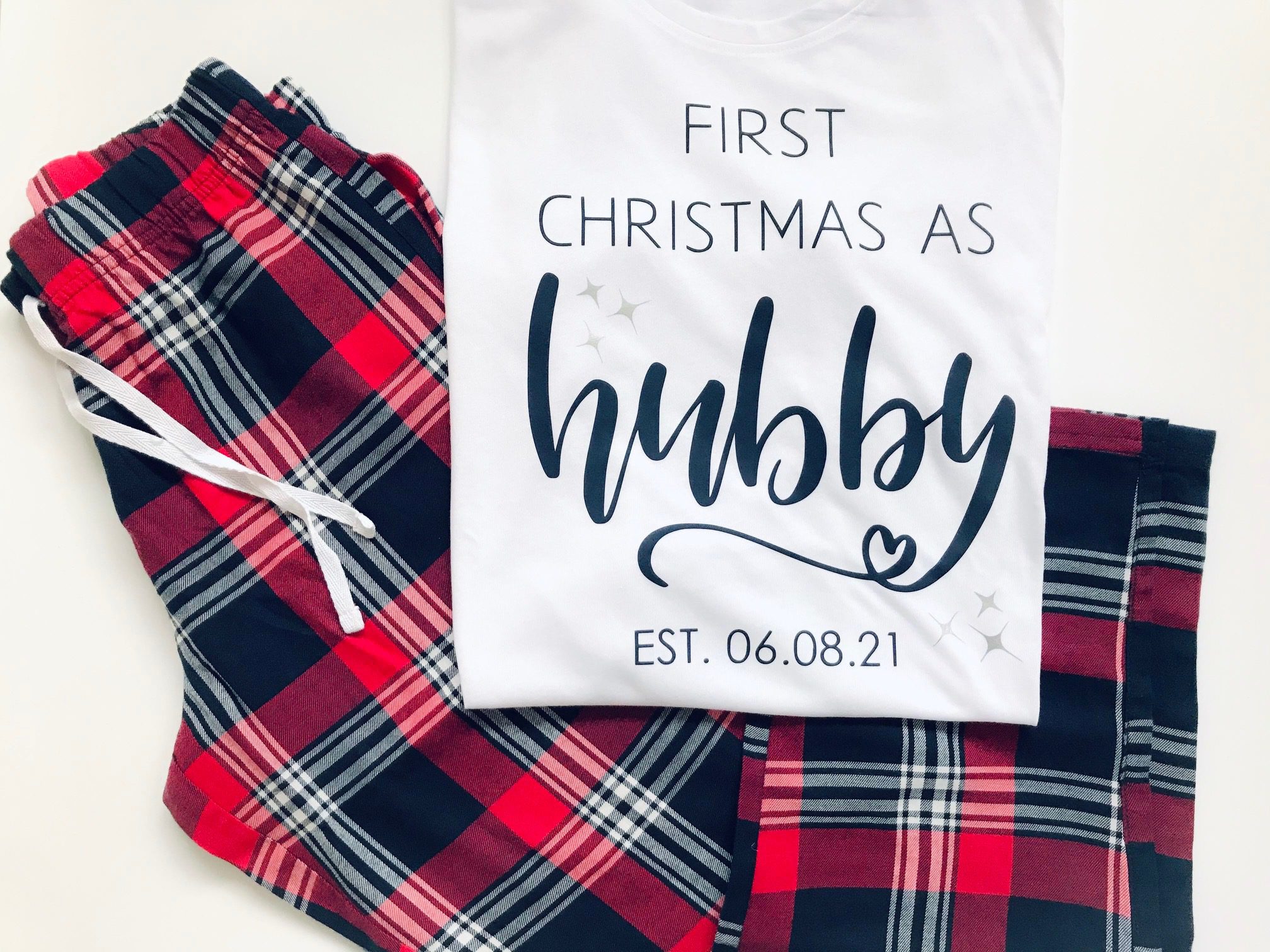 Christmas Hubby Tartan Pyjamas Customise Online Visit Our Site