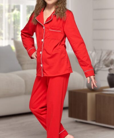 Children's Christmas Monogram Cotton Long Pyjamas