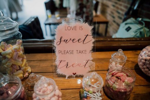 sweet sign for wedding