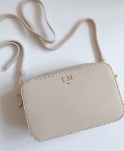 Personalised Leather Look Structured Cross Body Bag