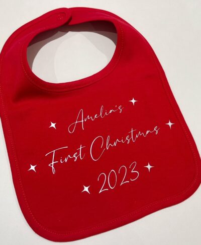 Personalised My First Christmas Bib