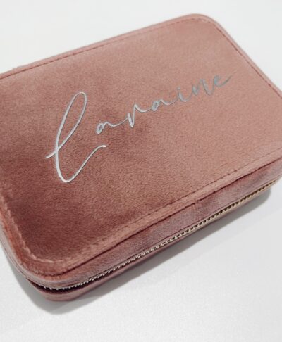 Personalised Velvet Travel Jewellery Box